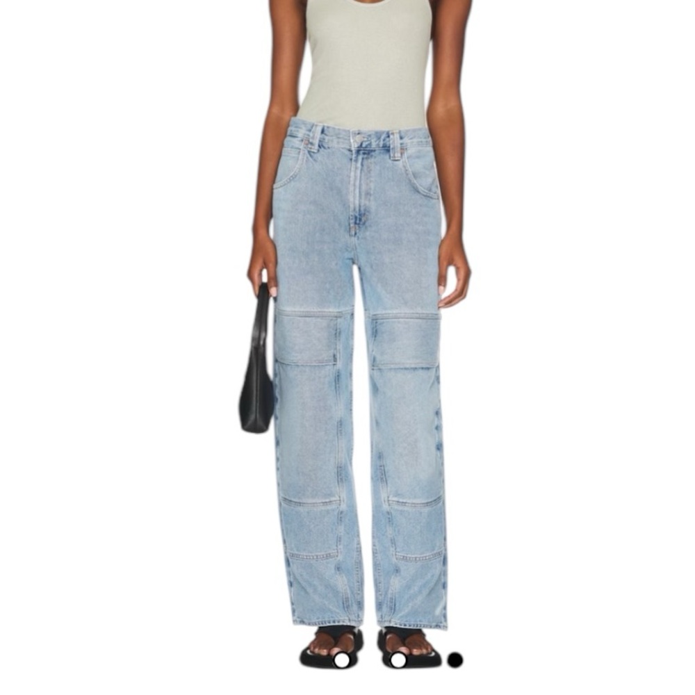 AGOLDE “Tanis” Wide Leg Utility Jean “conflict” blue NEW NWT 26 - Picture 3 of 10
